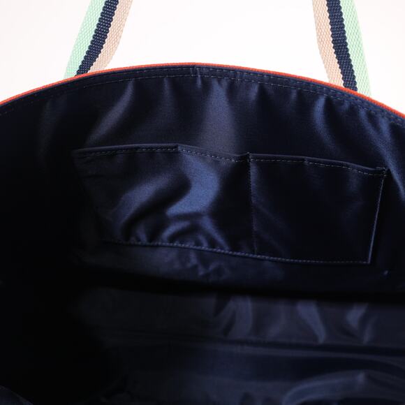 Spartina 449 Canvas Carry All Tote - Seahorse / Orange with Stripe - NWT - Picture 6 of 7